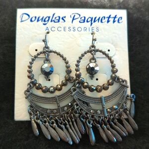 Douglas Paquette black Earrings. Sale